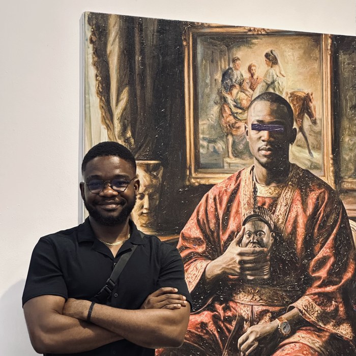 At an art gallery